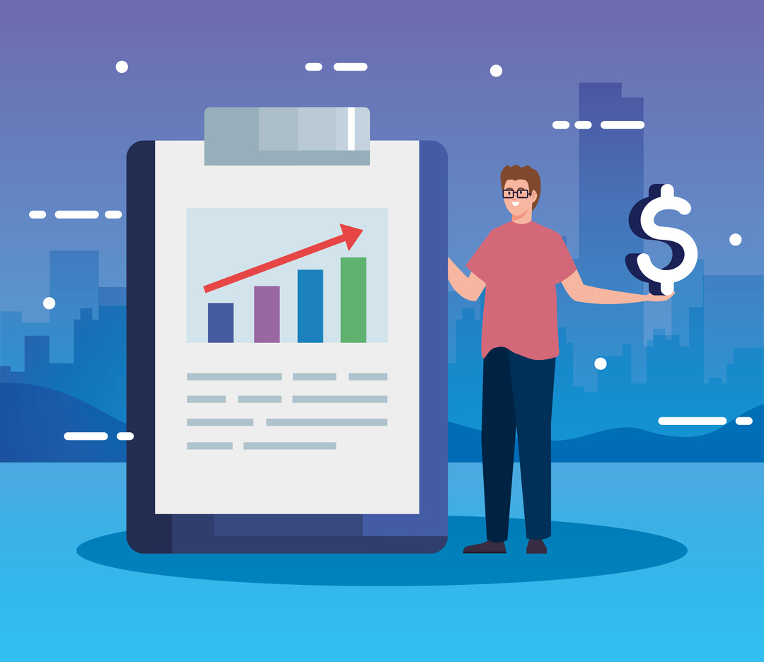 Illustration of financial growth through sub-renting systems for rental business owners.
