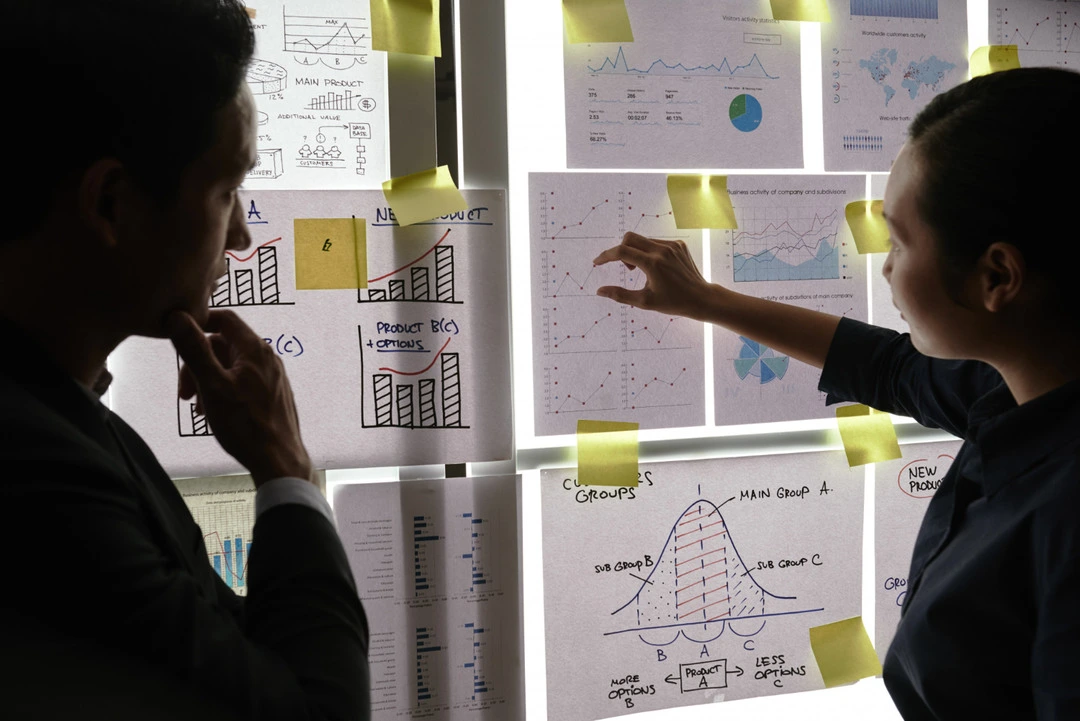 Professionals use charts and graphs to make data-driven decisions in the rental business.