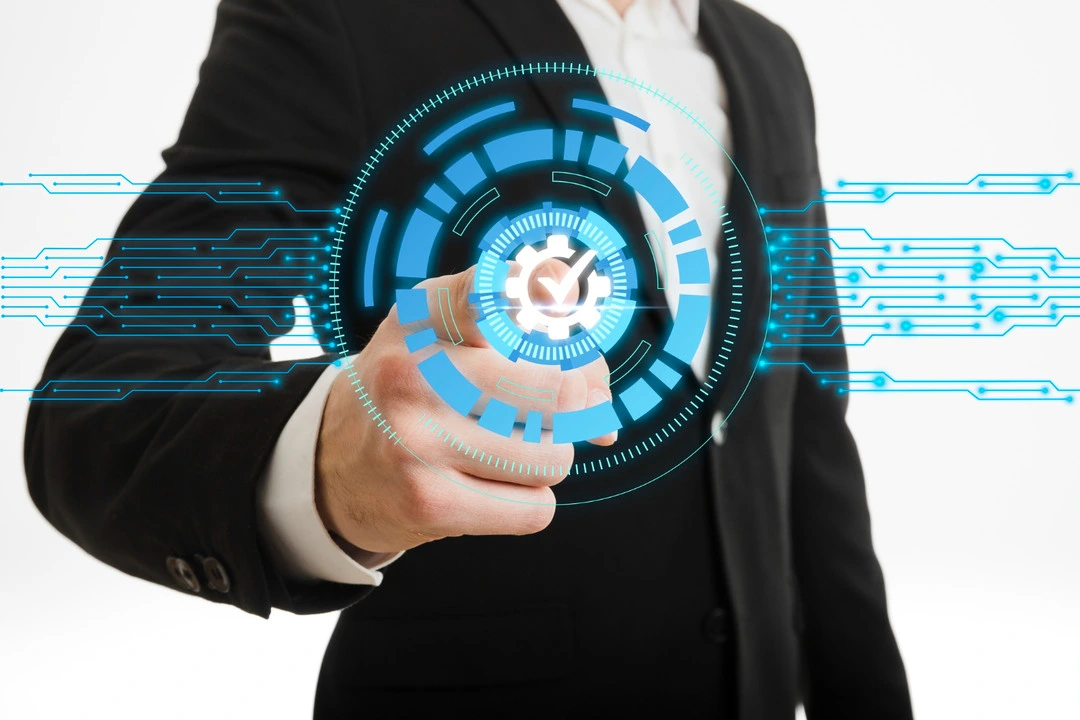 Business professional using digital tools to refine rental business processes.