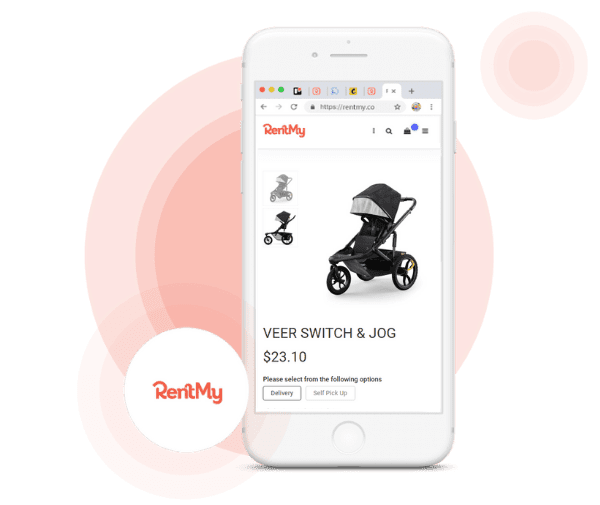Mobile friendly RentMy Baby Gear rental software