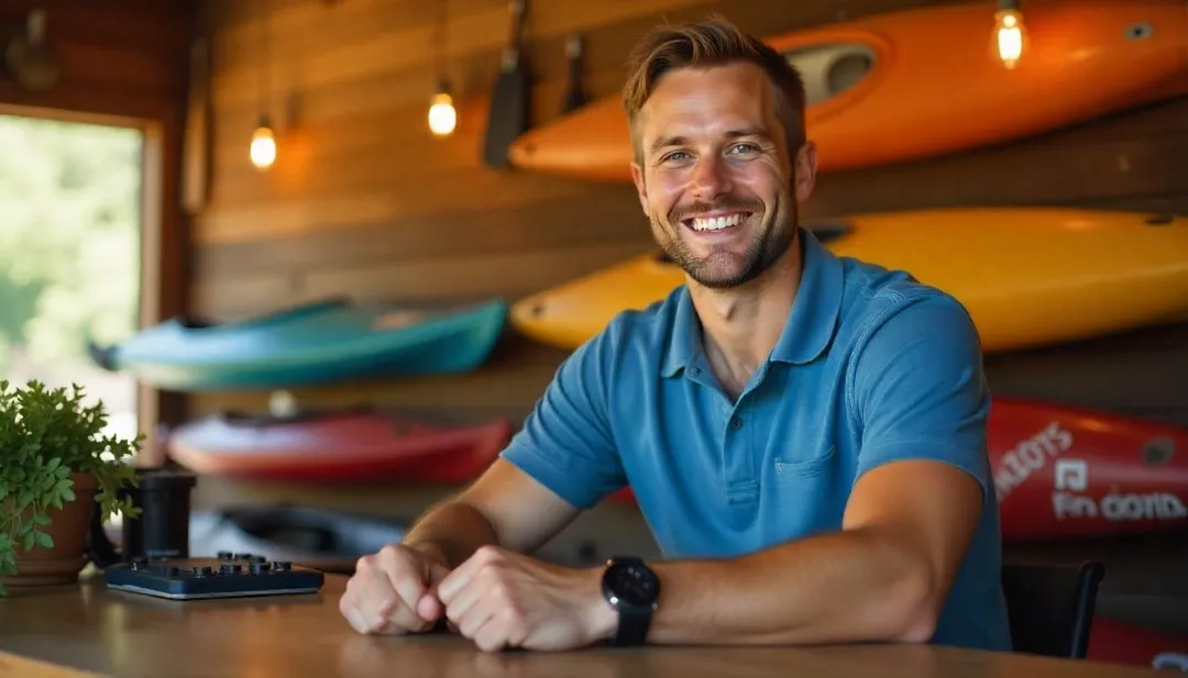 Organized kayaks showcasing financial success in rentals.