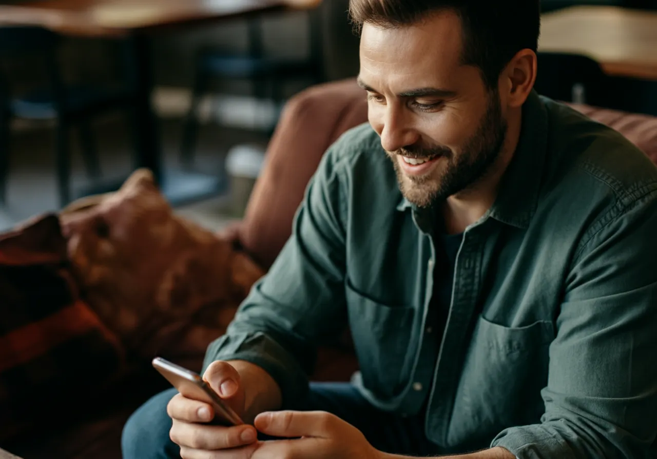 A person using a smartphone to shop on an online clothing rental platform.