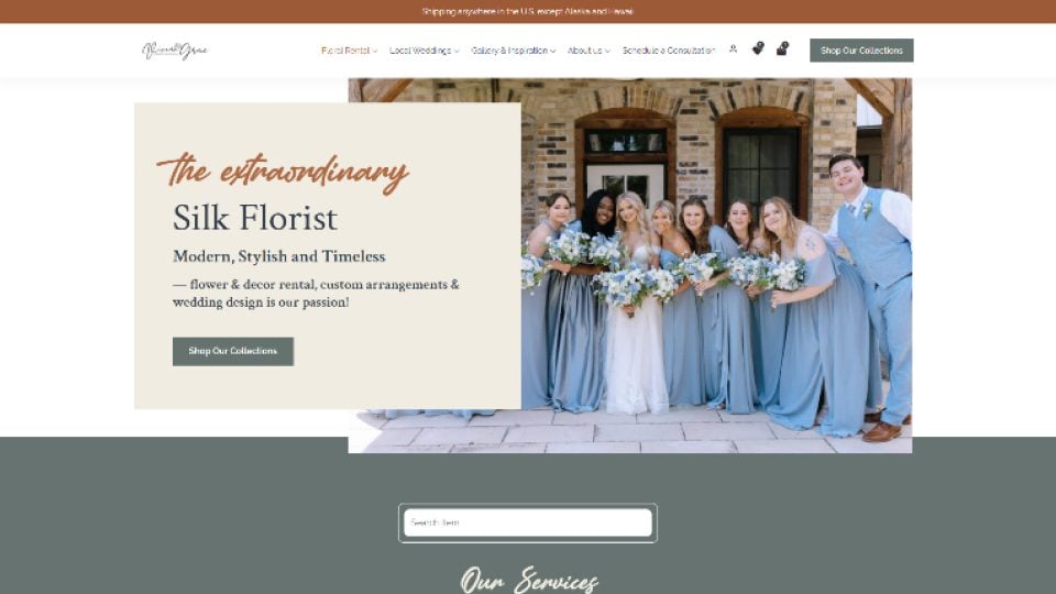 Vivian Grace Creations website's screenshot