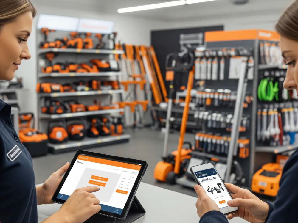 POS system simplifying equipment rentals in a hardware store