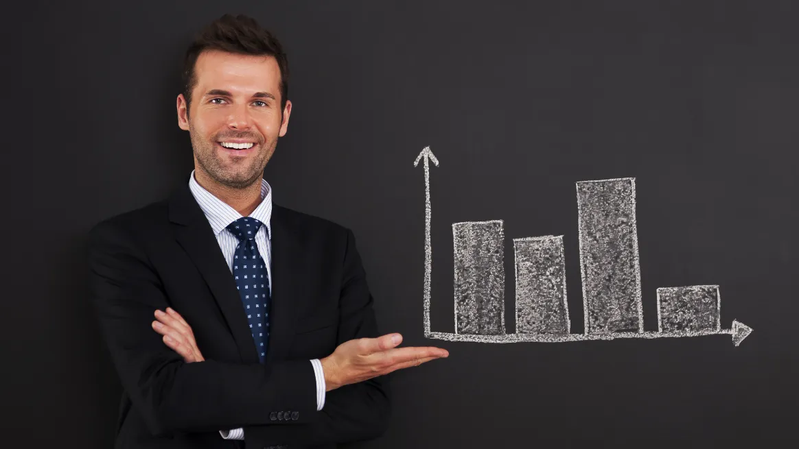 Business leader explaining baby gear rental expansion strategy