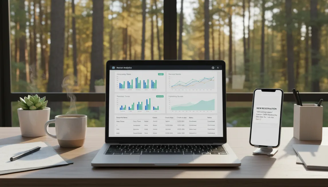 Digital setup for cabin rental operations and booking alerts