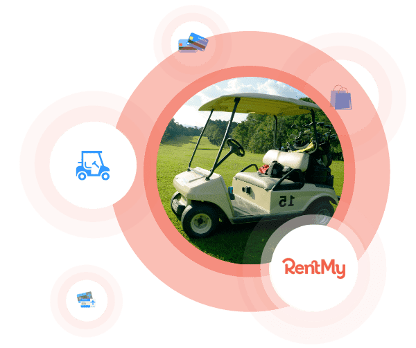 Golf cart rental Software's features illustration