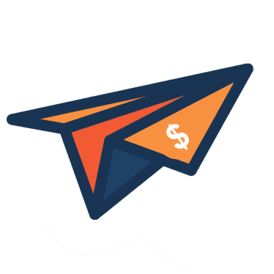 Paper Aeroplane with Dollar sign, rentmy, audio equipment rental rentmy, audio equipment rental